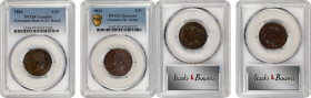 Lot of (2) Classic Head Half Cents. (PCGS).
Included are: 1826 AU Details--Corrosion Removed; and 1833 Unc Details--Cleaned.