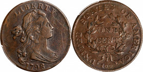 1798 Draped Bust Cent. S-187. Rarity-1. Style II Hair. VF-30 (PCGS).
PCGS# 36128. NGC ID: 2244.