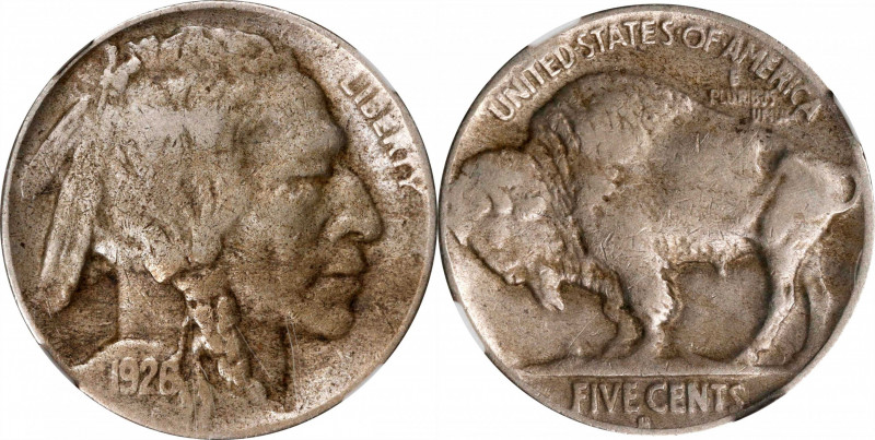 1926-S Buffalo Nickel. EF-40 (NGC).
PCGS# 3959. NGC ID: 22S7.