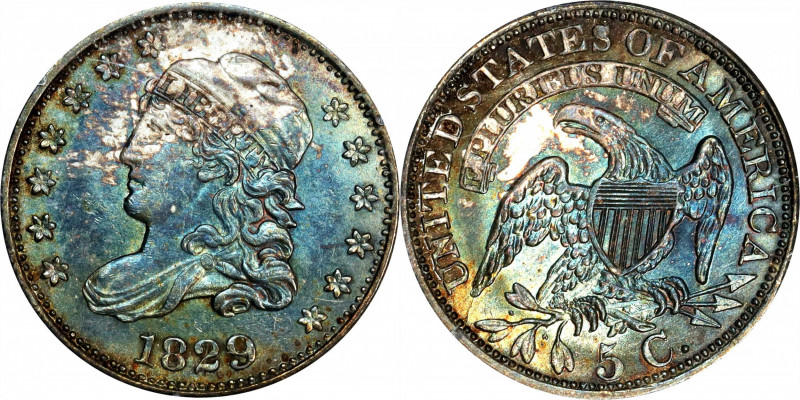 1829 Capped Bust Half Dime. LM-6.3. Rarity-5. MS-63 (PCGS). OGH--First Generatio...