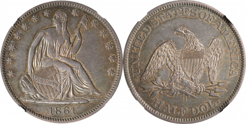 1861-O Liberty Seated Half Dollar. United States Issue. WB-01. Rarity-5. Late Di...