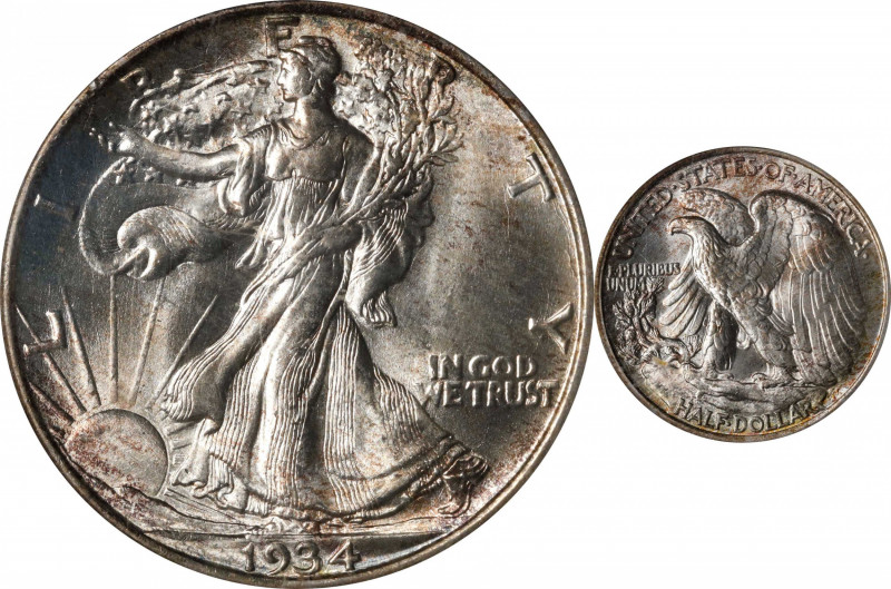 1934 Walking Liberty Half Dollar. MS-65 (PCGS).
PCGS# 6592. NGC ID: 24RF.