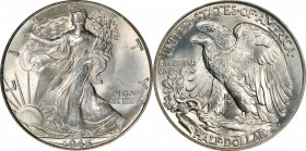 1945 Walking Liberty Half Dollar. MS-66 (PCGS). OGH.
PCGS# 6624. NGC ID: 24SF.