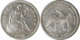 1850-O Liberty Seated Silver Dollar. OC-1, the only known dies. Rarity-2. EF Details--Tooled (PCGS).
PCGS# 6938. NGC ID: 24YN.