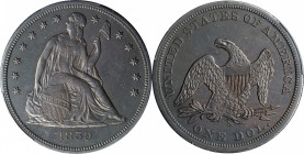 1859-S Liberty Seated Silver Dollar. OC-1. Rarity-2. AU Details--Altered Surfaces (PCGS).
PCGS# 6948. NGC ID: 24YZ.
From the Steven Jay Ball Collect...