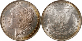 1878 Morgan Silver Dollar. 7/8 Tailfeathers. VAM-38. Strong, 7/5 Tailfeathers. MS-63 (PCGS).
PCGS# 134035. NGC ID: 2TXZ.
