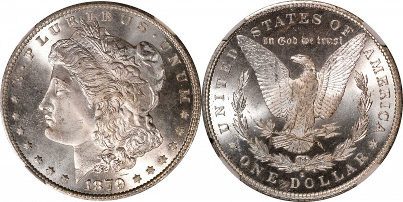 1879-S Morgan Silver Dollar. MS-67 (NGC).
PCGS# 7092. NGC ID: 253X.