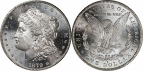 1879-S Morgan Silver Dollar. MS-66 (NGC).
PCGS# 7092. NGC ID: 253X.
From the Huber Collection.