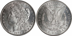 1879-S Morgan Silver Dollar. Reverse of 1878. Top 100 Variety. MS-62 (PCGS).
PCGS# 7094. NGC ID: 253W.