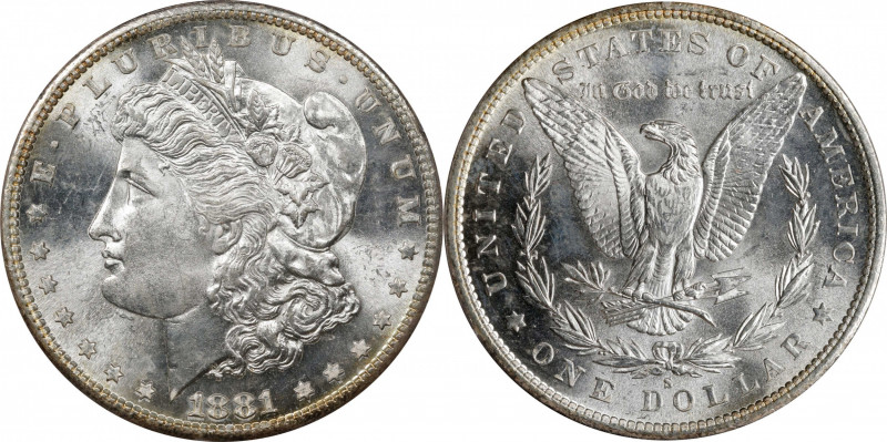 1881-S Morgan Silver Dollar. MS-65 (PCGS). CAC. OGH--First Generation.
PCGS# 71...