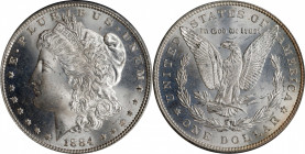 1884 Morgan Silver Dollar. MS-65 (PCGS). CAC.
PCGS# 7150. NGC ID: 254L.