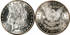 1884-CC Morgan Silver Dollar. MS-63 (PCGS). OGH--First Generation.
PCGS# 7152. NGC ID: 254M.