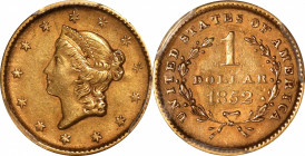 1852 Gold Dollar. AU-53 (PCGS).
PCGS# 7517. NGC ID: 25BP.