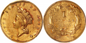 1855 Gold Dollar. Type II. EF Details--Tooled (PCGS).
PCGS# 7532. NGC ID: 25C4.