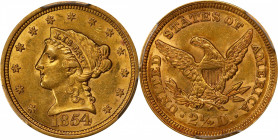 1854 Liberty Head Quarter Eagle. AU-55 (PCGS).
PCGS# 7769. NGC ID: 25HX.