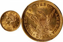 1898 Liberty Head Quarter Eagle. MS-62 (PCGS).
PCGS# 7850. NGC ID: 25LN.
From the Gurian Collection of Liberty Head Gold.