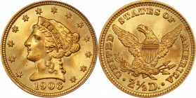 1906 Liberty Head Quarter Eagle. MS-65 (PCGS).
PCGS# 7858. NGC ID: 25LX.