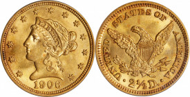 1906 Liberty Head Quarter Eagle. MS-63 (PCGS).
PCGS# 7858. NGC ID: 25LX.