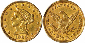 1906 Liberty Head Quarter Eagle. AU Details--Scratch (PCGS).
PCGS# 7858. NGC ID: 25LX.