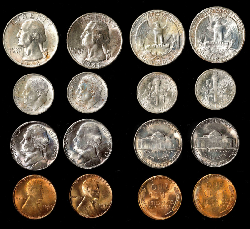 1948 Mint Set. Mint State (Uncertified).
Housed in individual flips. (Total: 28...