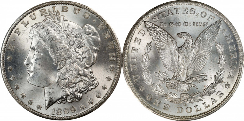 1899-O Morgan Silver Dollar. MS-65 (PCGS).
PCGS# 7260. NGC ID: 256C.
From the ...