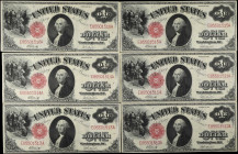 Lot of (6). Fr. 37. 1917 $1 Legal Tender Notes. Choice Very Fine to Extremely Fine. Consecutive.
A consecutive group of six 1917 $1's, which include ...