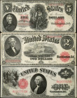 Lot of (3). Fr. 39, 60 & 89. 1907-17 $1, $2 & $5 Legal Tender Notes. Fine to Very Fine.
A trio of legals, with condition ranging from Fine to Very Fi...