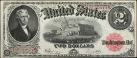 Fr. 60. 1917 $2 Legal Tender Note. Extremely Fine.
A mid condition offering of this 1917 $2.
Estimate: $150.00- $250.00