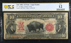 Fr. 116. 1901 $10 Legal Tender Note. PCGS Banknote Fine 12.
A popular design type, scooped up in any grade when offered.
Estimate: $600.00- $800.00