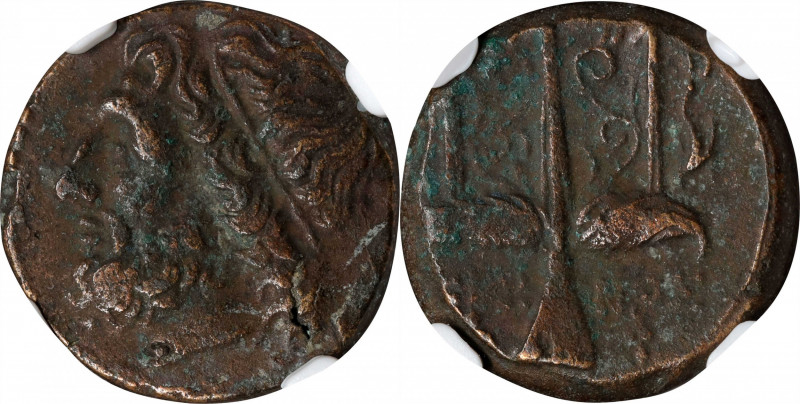 SICILY. Syracuse. Hieron II, 275-215 B.C. AE Litra, ca. 240-215 B.C. NGC Ch VF....