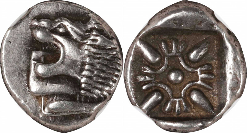 IONIA. Miletos. AR Obol (Hemihekte), ca. Late 6th-5th Centuries B.C. NGC AU.
SN...