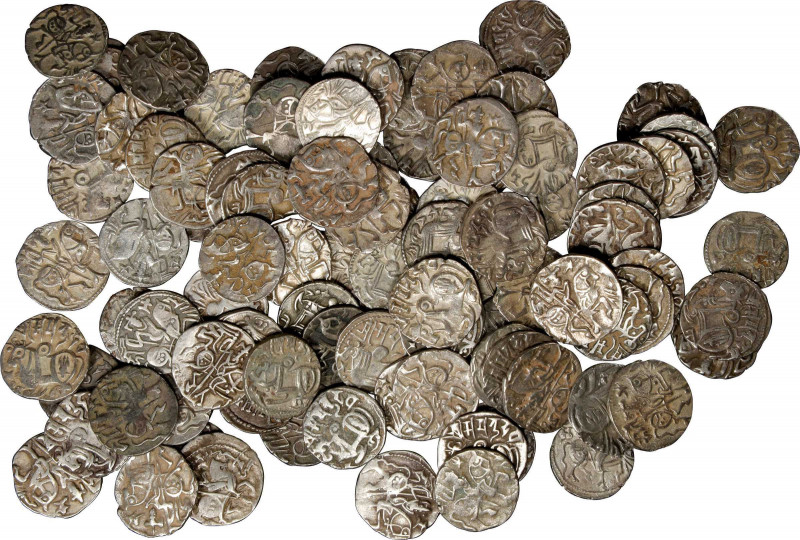 INDIA. Sultans of Delhi. Group of Silver Drachms (94 Pieces). Average Grade: VER...