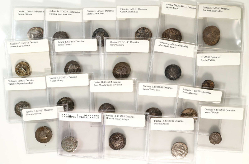 ROMAN REPUBLIC. Group of Silver Denarii & Quadrigati (21 Pieces). Average Grade:...