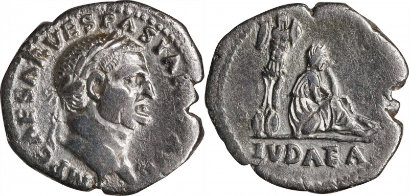 VESPASIAN, A.D. 69-79. AR Denarius (2.53 gms), Rome Mint, ca. A.D. 69-70. VERY F...