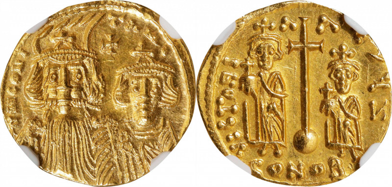 CONSTANS II, 641-668. AV Solidus (4.36 gms), Constantinople Mint, 7th Officina, ...