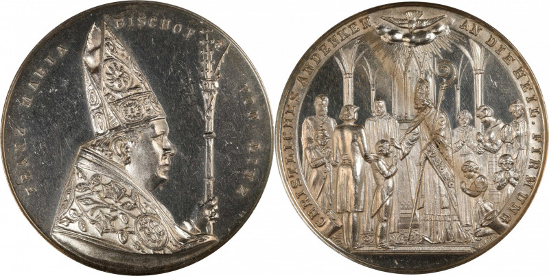 AUSTRIA. Bishop of Linz Souvenir Confirmation Silver Medal, ND (ca. 1890s). PCGS...