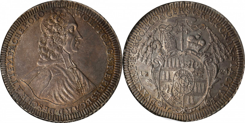 AUSTRIA. Olmutz. Taler, 1724. Kremsier Mint. Wolfgang von Schrattenbach. NGC AU-...