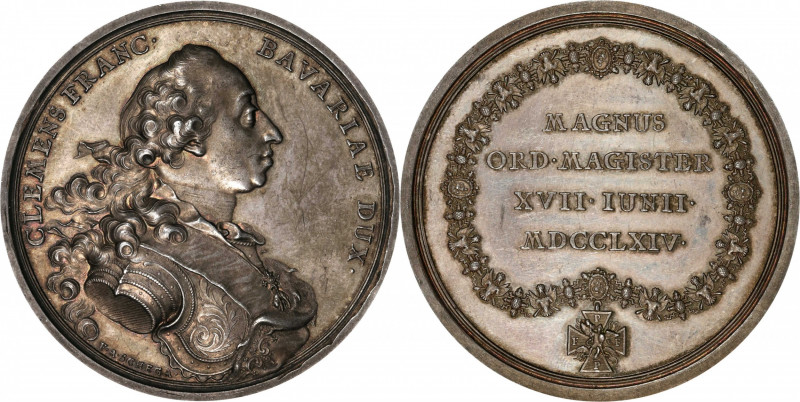 GERMANY. Bavaria. Maximilian III Silver Medal, 1764. EXTREMELY FINE.
Diameter: ...