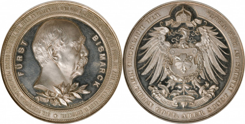 GERMANY. Empire. 80th Birthday of Otto von Bismarck Silver Medal, 1895. PCGS SPE...