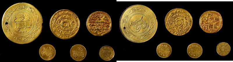 MIXED LOTS. Sextet of Islamic Gold (6 Pieces), ca. 19th Century. Average Grade: ...