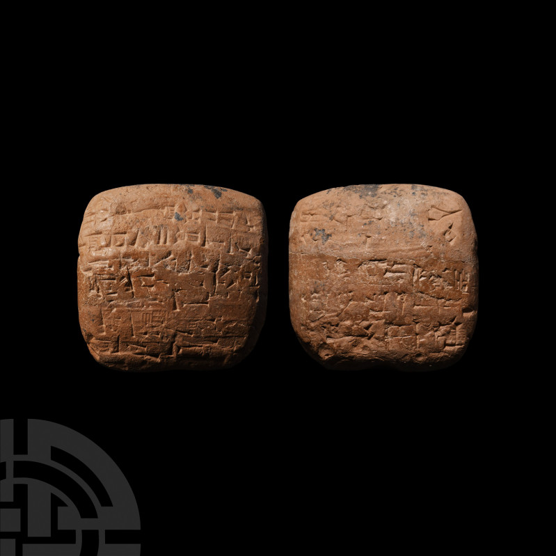 Old Babylonian Administrative Tablet with seal Impressions Circa 20th-16th centu...