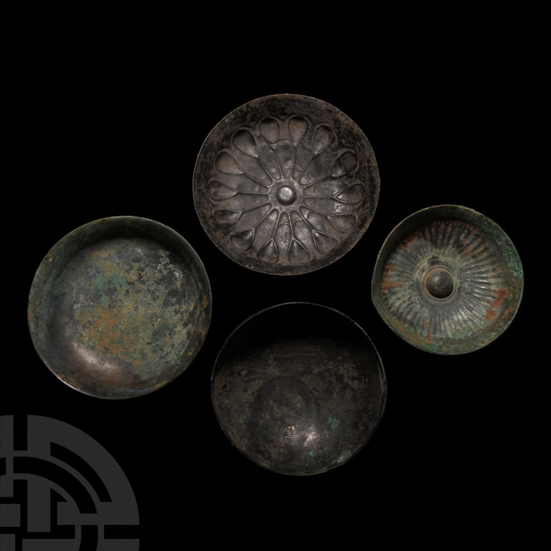 Phiale Bowl Collection 1st millennium B.C. A mixed group of four copper-alloy ph...