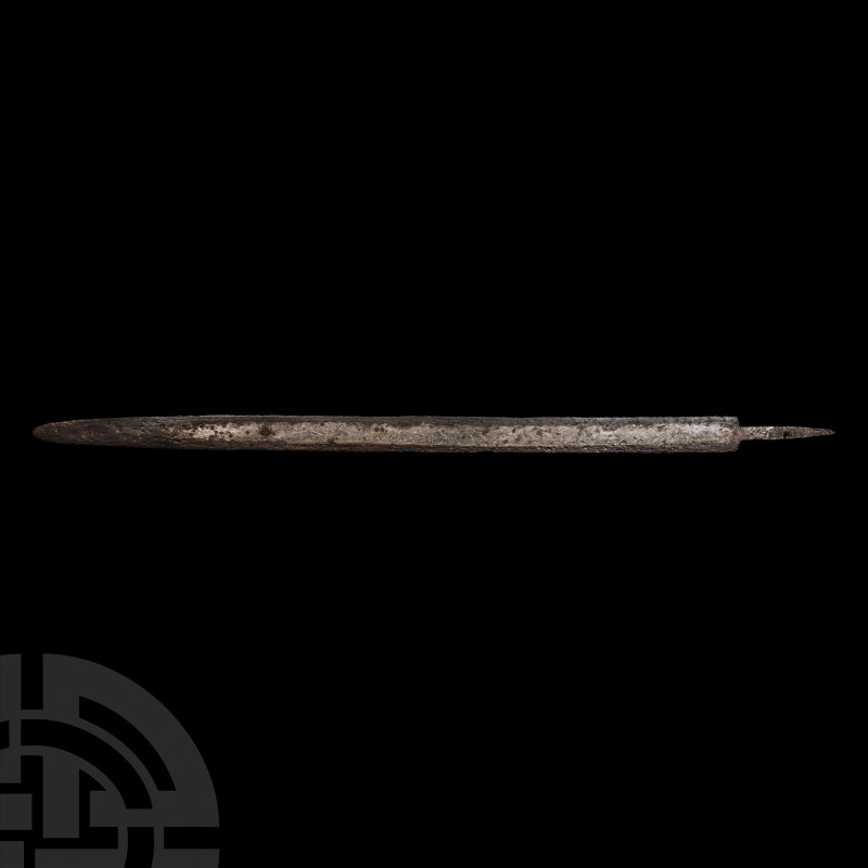 Late Roman Pattern-Welded Spatha Sword Blade 4th-5th century A.D. A double-edged...