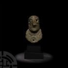 'The Guildford' Iron Age Anthropomorphic Celtic Vessel Mount 1st century B.C.-early 1st century A.D. A British Iron Age vessel mount in the form of a ...
