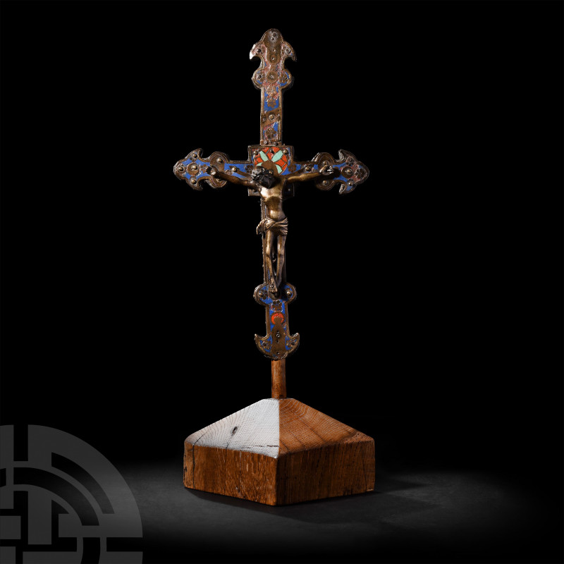 Medieval Limoges Processional Cross 13th-15th century A.D. A processional cross ...