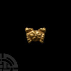 Graeco-Roman Gold Crab Amulet 2nd century B.C-1st century A.D. A hollow-formed gold amulet of a crab with socketted claws above, pierced for attachmen...