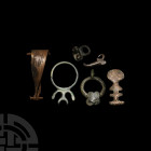 Roman and Other Artefact Group Circa 3rd century B.C. and later. A mixed group of copper-alloy La Tène, Roman and other artefacts including brooches; ...