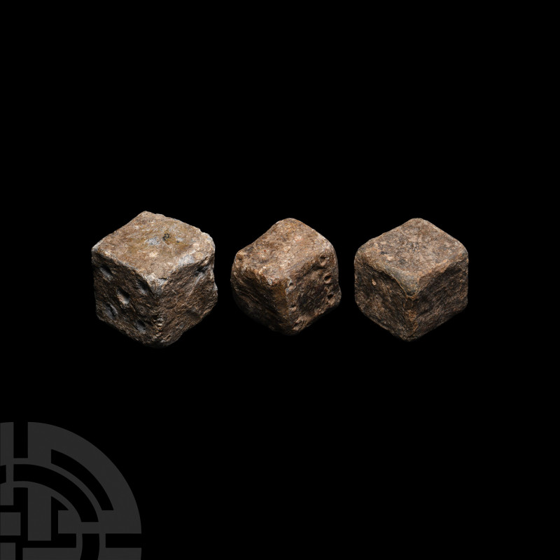 Romano-British Large Lead Dice Group Mid 1st-early 5th century A.D. A group of t...