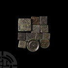 Byzantine Trade Weight Collection Circa 10th-14th century A.D. A mixed group of bronze trade weights of various shapes and sizes, including examples b...