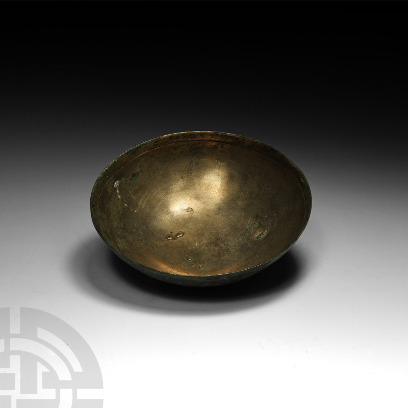 Achaemenid Tinned Bowl 6th-4th century B.C. A bowl with high tin content, the bo...